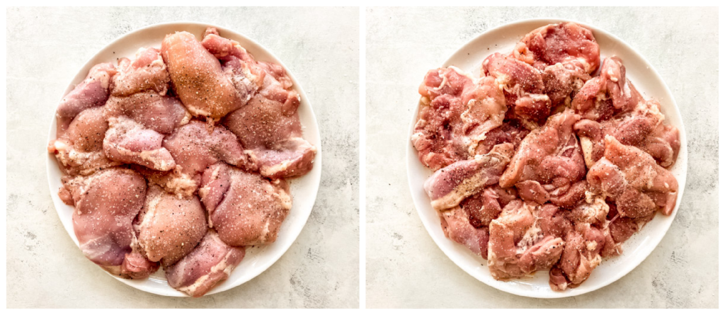 chicken thighs on a platter