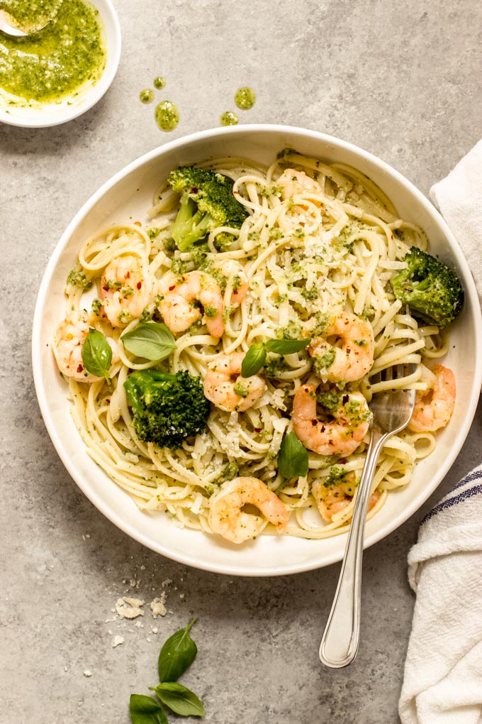 Shrimp Pesto Pasta (30Minute Meal!) Little Broken