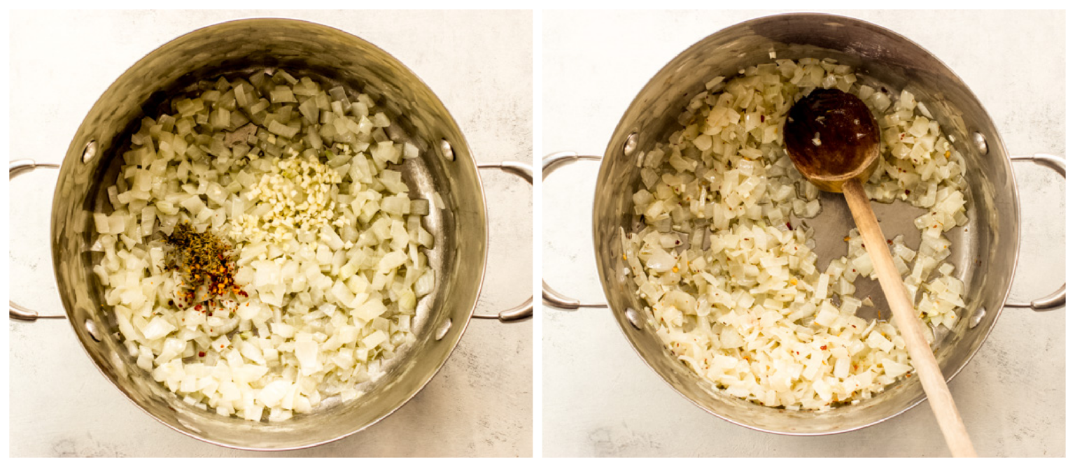 cooked onions in a dutch oven