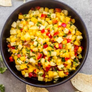 salsa with pineapple and mango