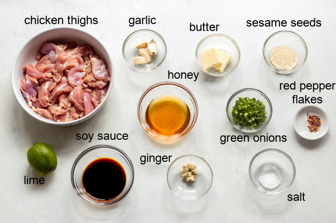 ingredients for honey lime chicken 