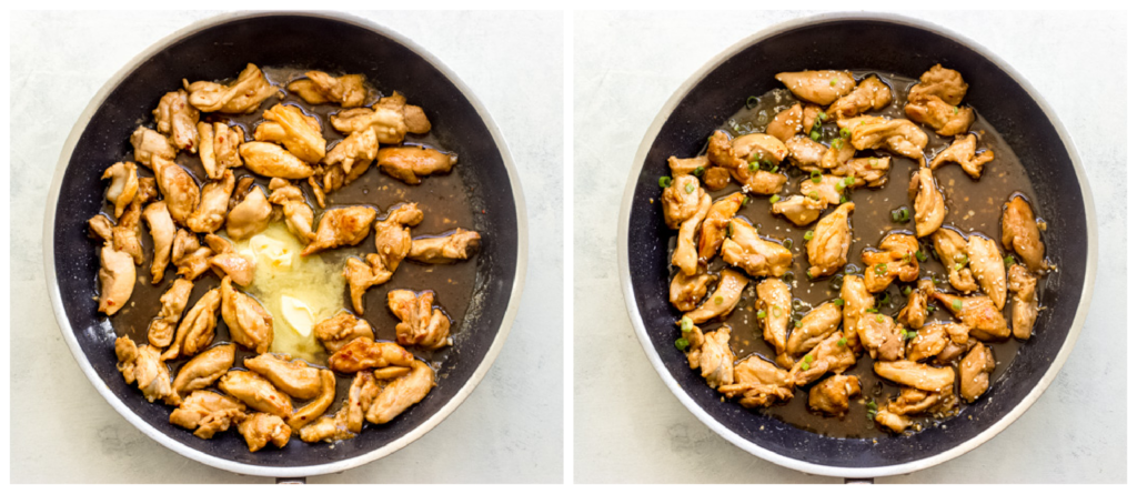 chicken with sauce in skillet