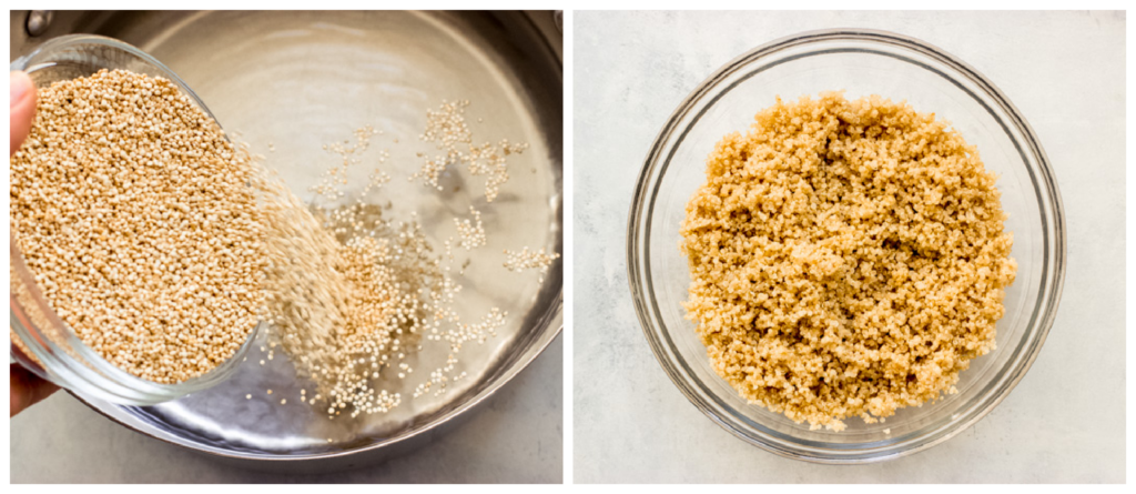 cooked quinoa in a bowl