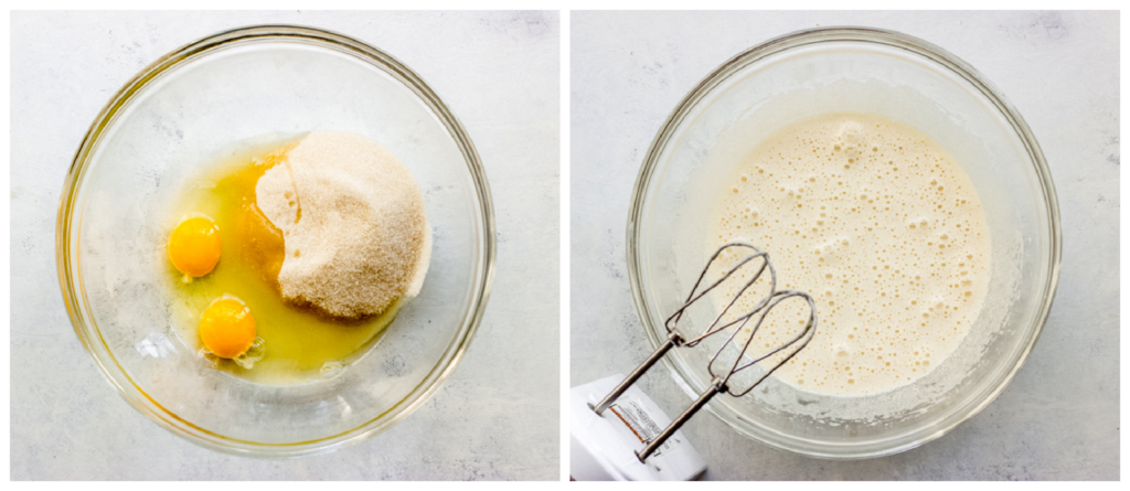 eggs and sugar in a bowl