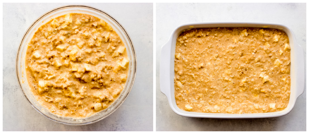 oatmeal bars in a pan