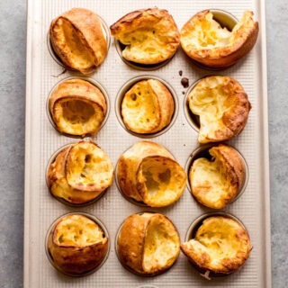cheese popovers in a muffin pan