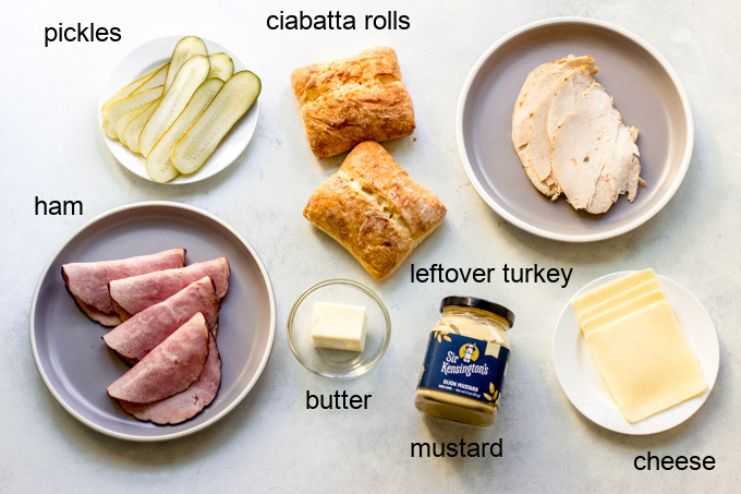 ingredients for turkey cuban sandwich