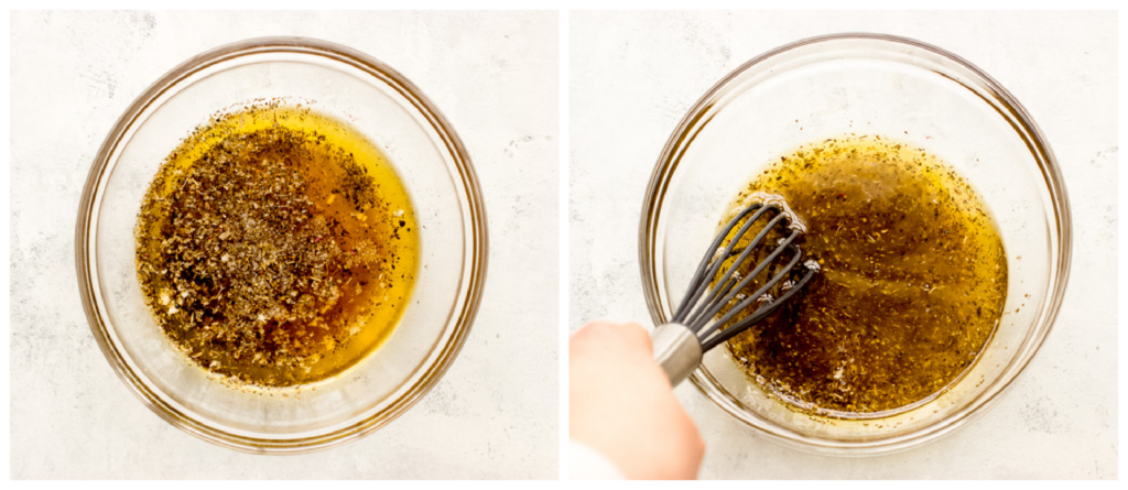 italian vinaigrette in a bowl