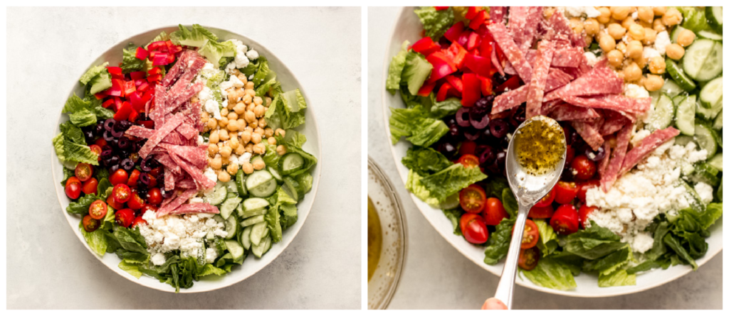 antipasto salad in a bowl