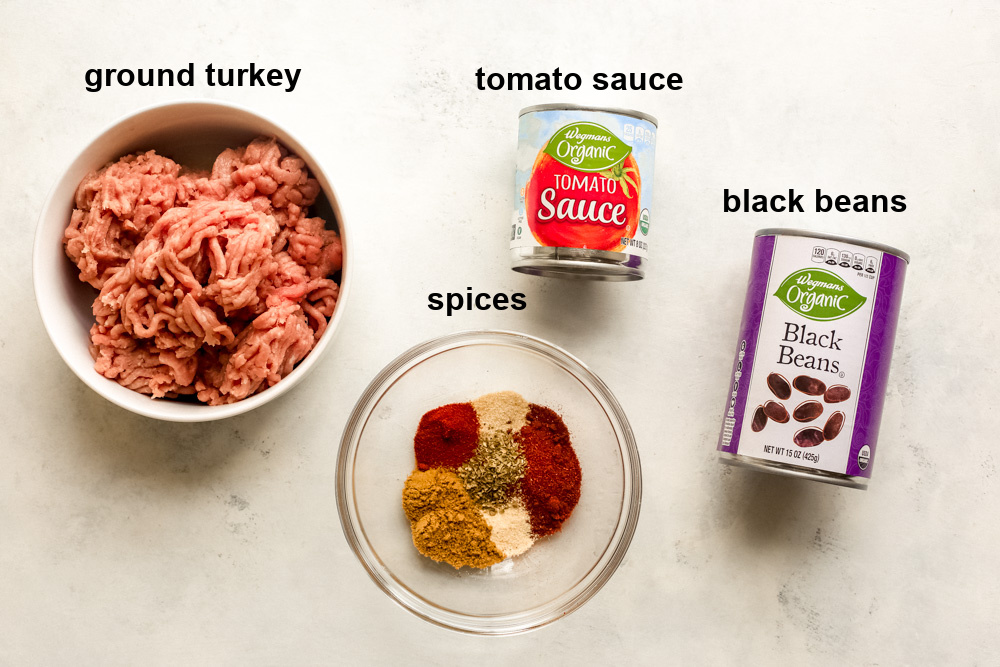 ingredients for turkey taco meat