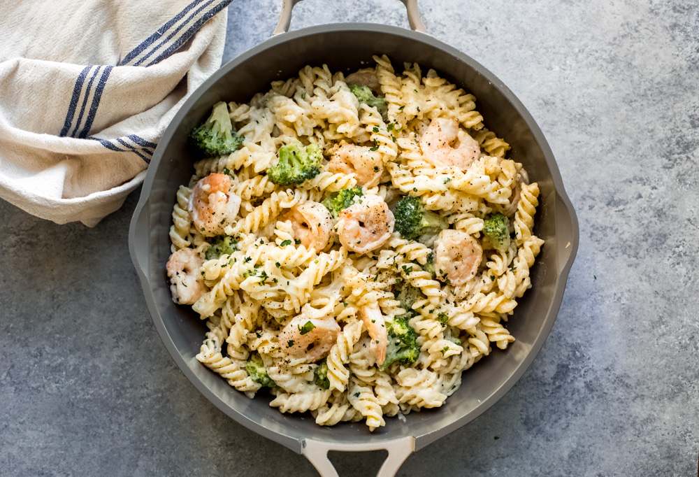 Shrimp Alfredo with Broccoli Bake Little Broken