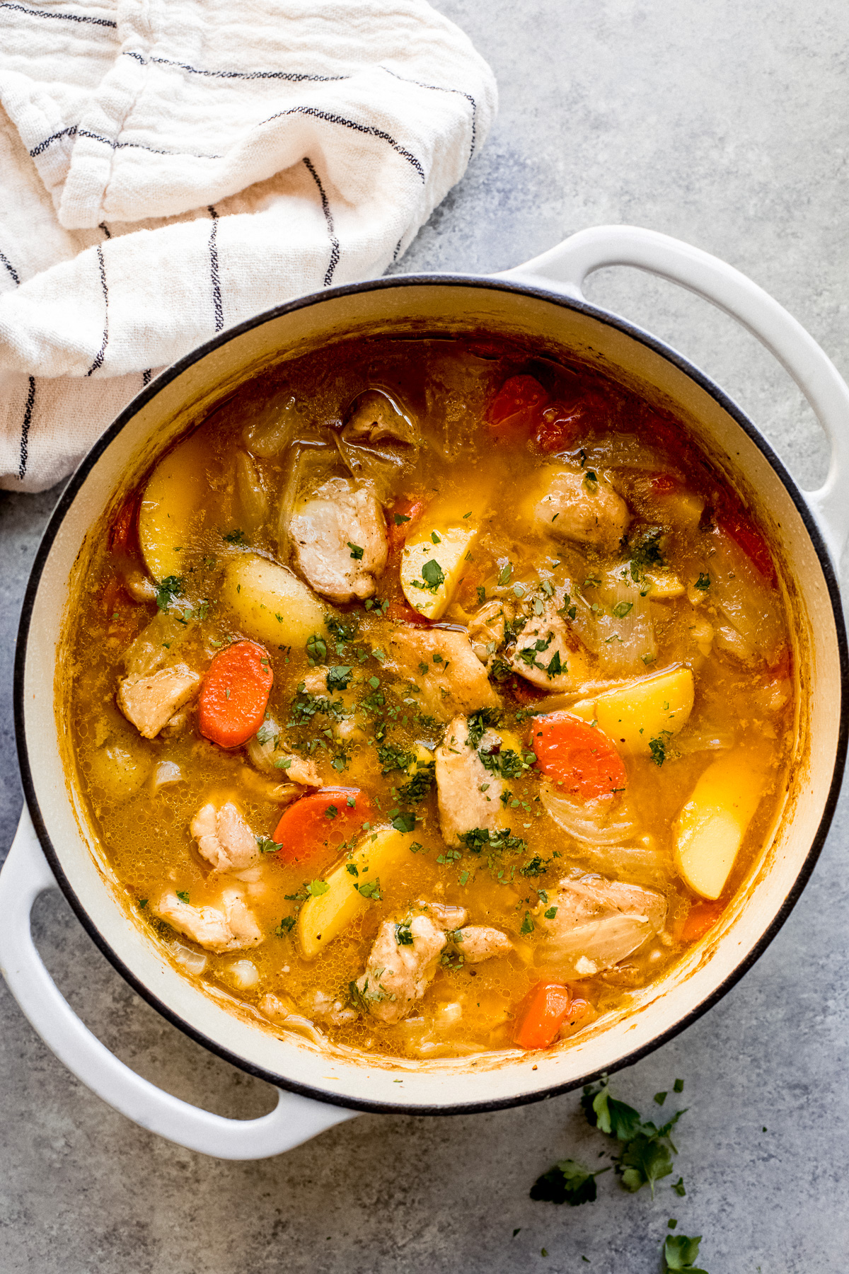 One-Pot Chicken Stew (The Easiest Stew Ever) - Little Broken