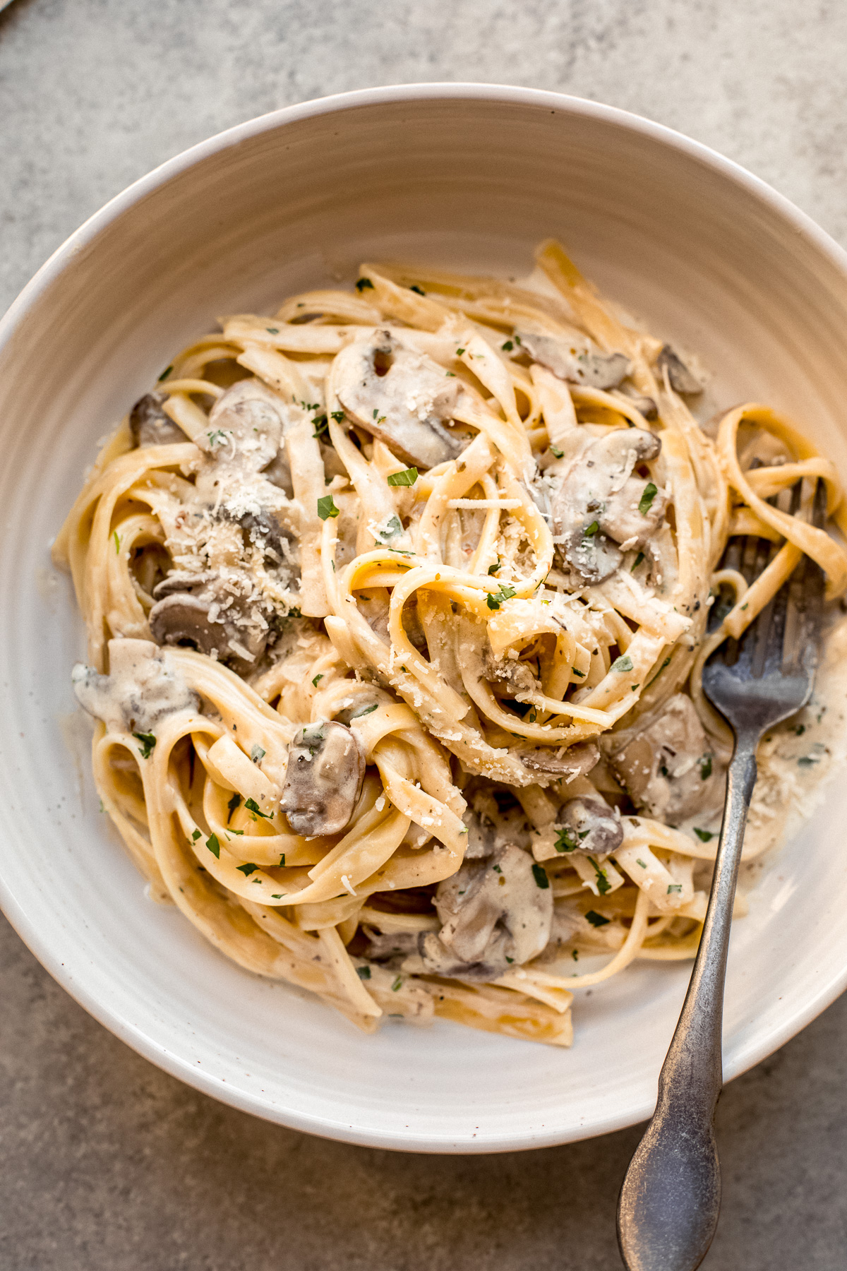 Creamy Mushroom Pasta Sauce Story - Little Broken