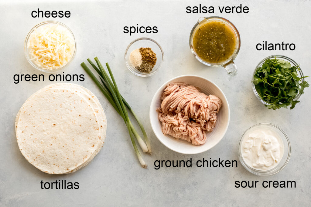 ingredients for ground chicken enchiladas