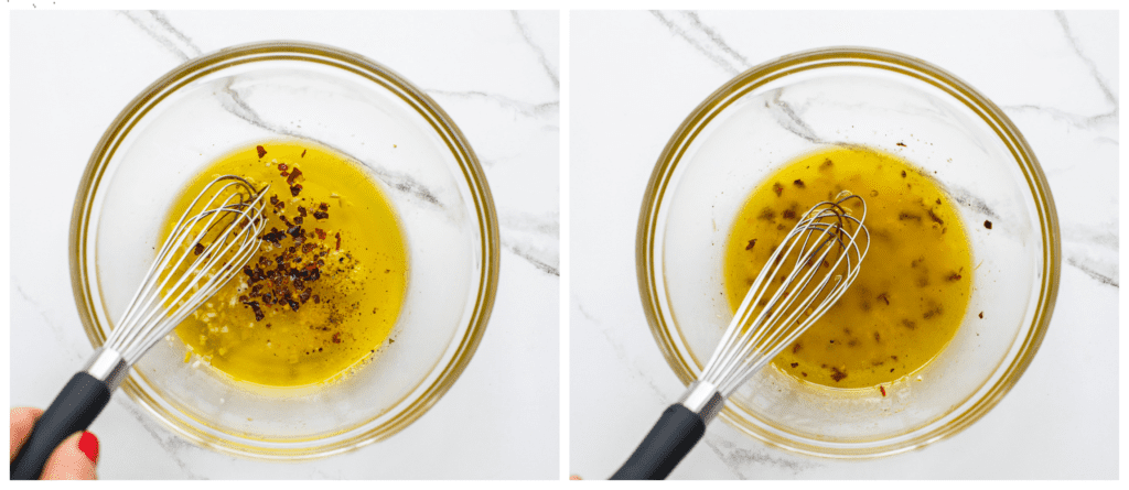 dressing for shrimp mango salad in a bowl