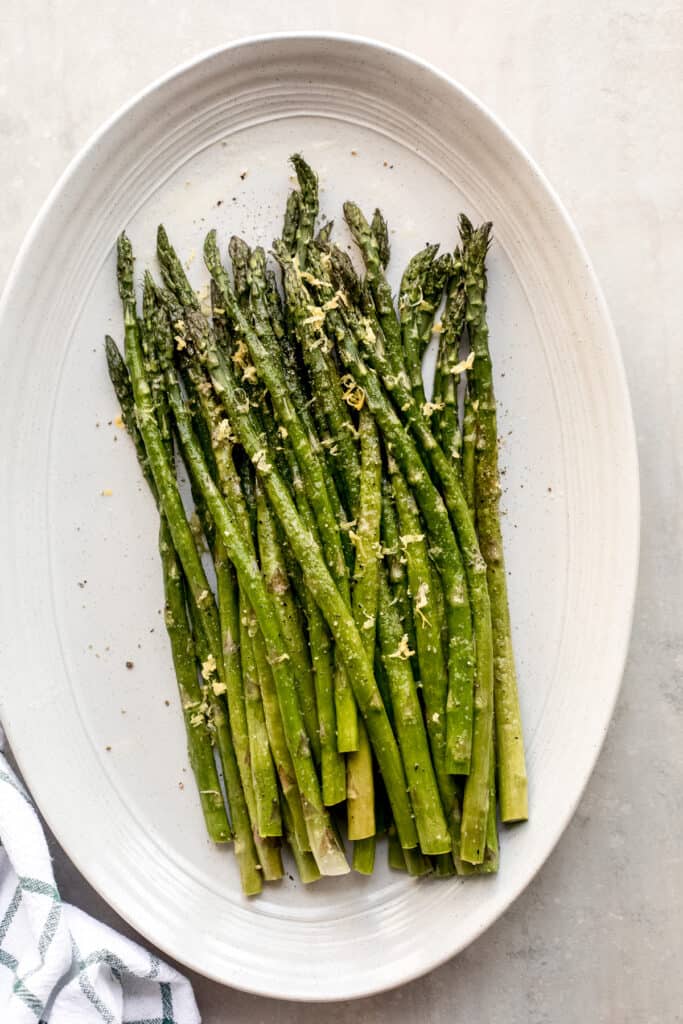 roasted asparagus with lemon