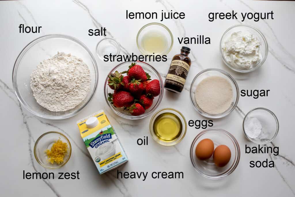 ingredients for strawberry shortcake cake recipe
