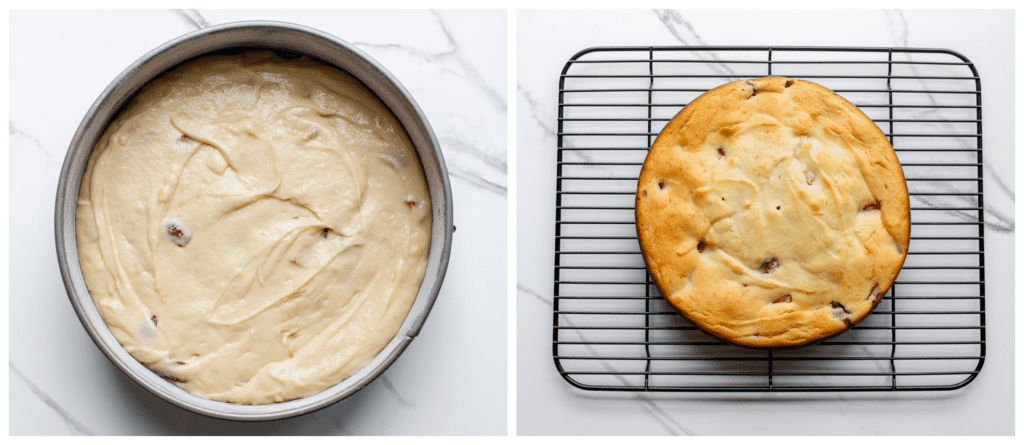 cake on a cooling rack