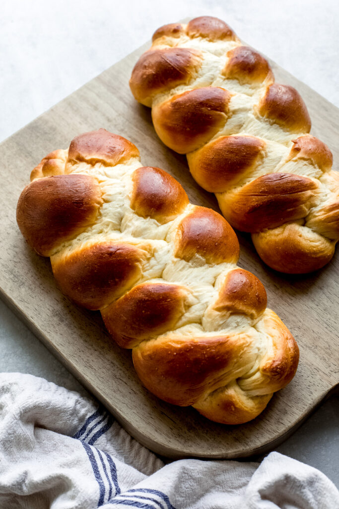 close up of swiss braided bread recipe