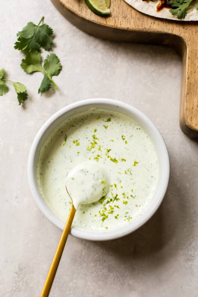 cilantro lime crema