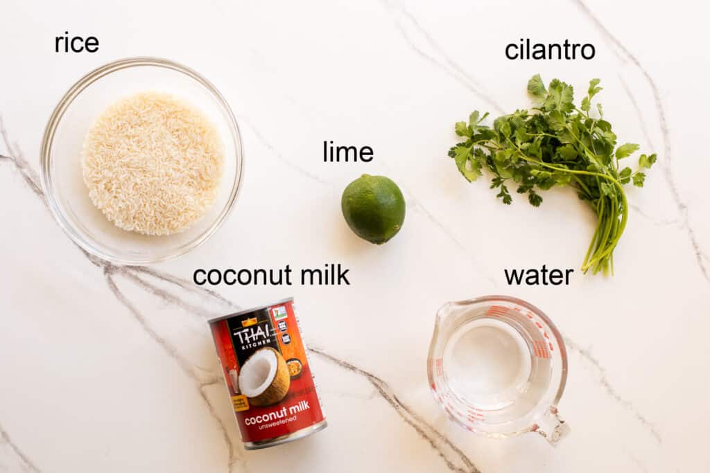 ingredients for coconut rice