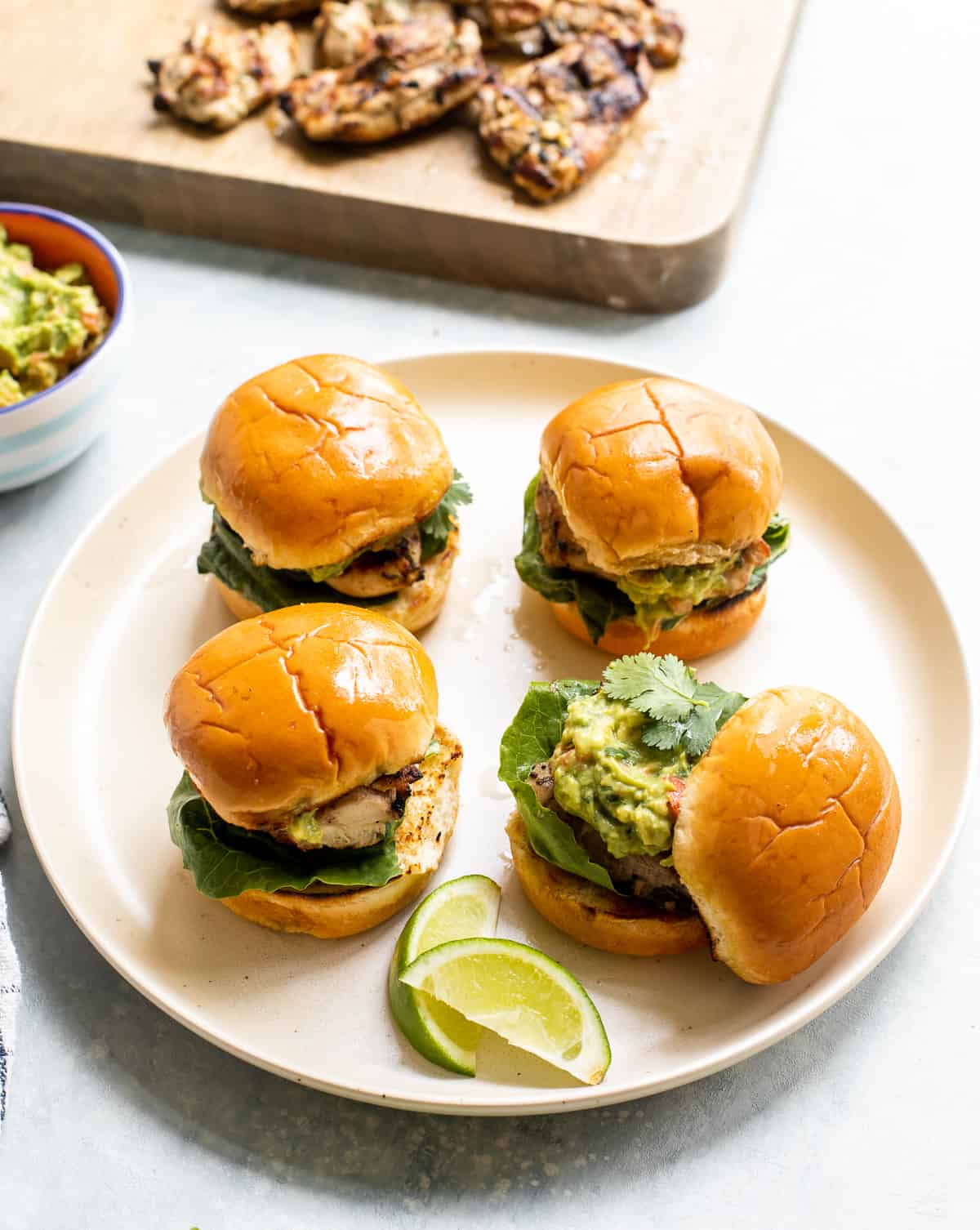 Cilantro Lime Grilled Chicken Sliders - Little Broken