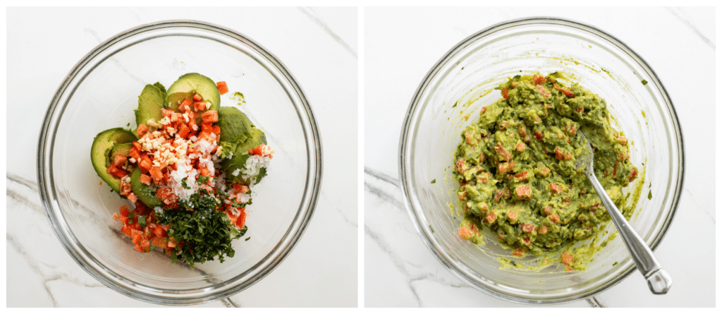 prepared guacamole in a bowl