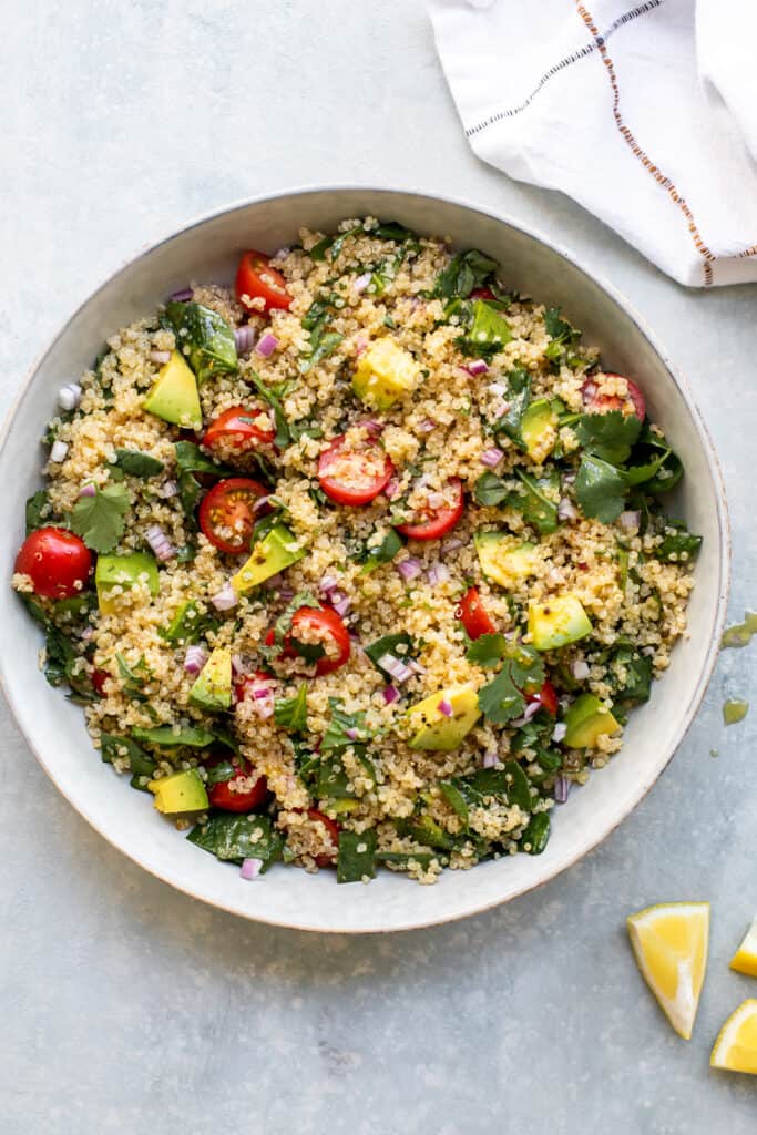 quinoa salad with avocado