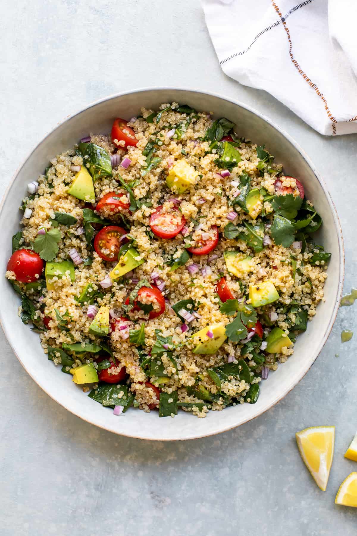 Quinoa Salad with Avocado - Little Broken