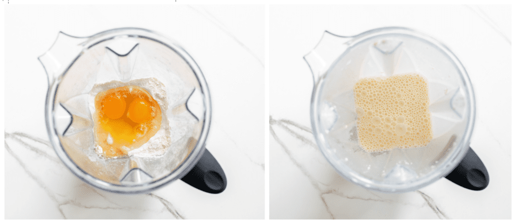 crepes batter in a blender