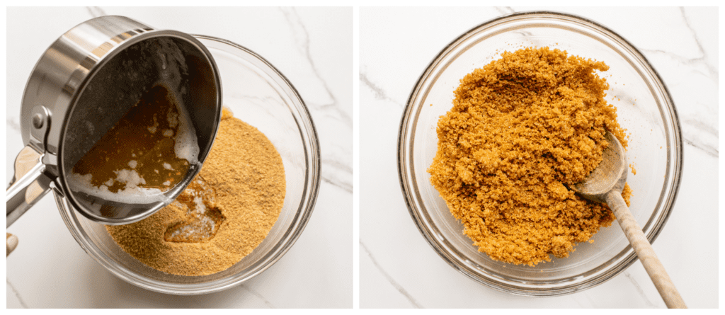 graham crackers with butter in a bowl