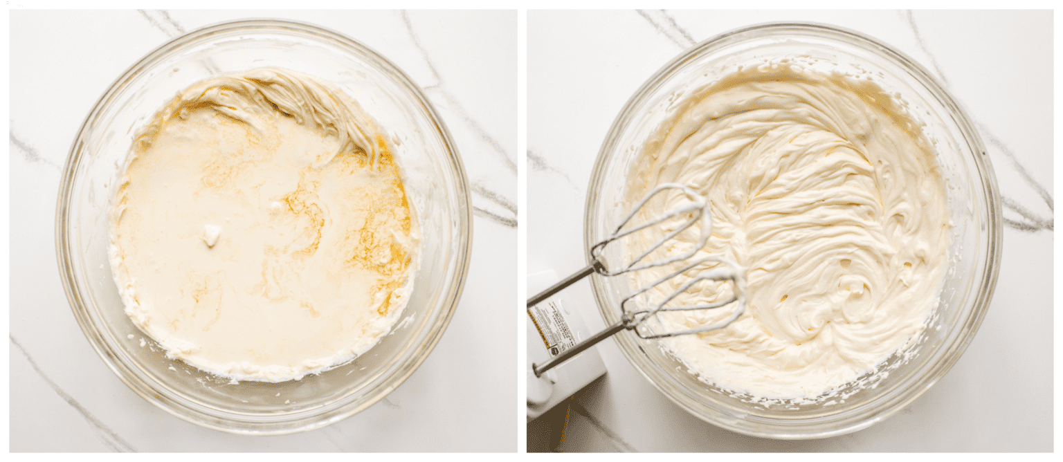 cheesecake filling in a bowl