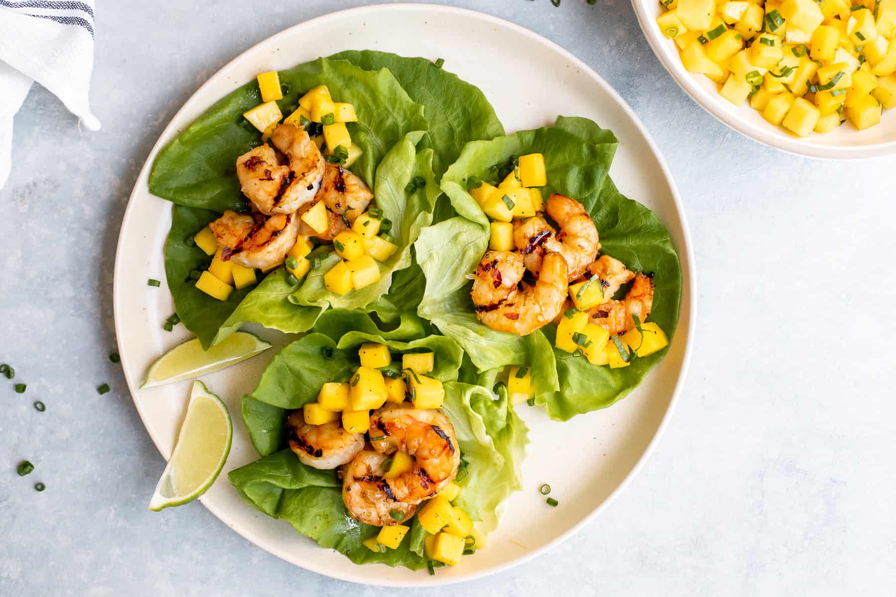 Shrimp Lettuce Wraps with Mango Salsa Little Broken