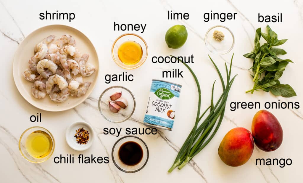 ingredients for shrimp lettuce wraps