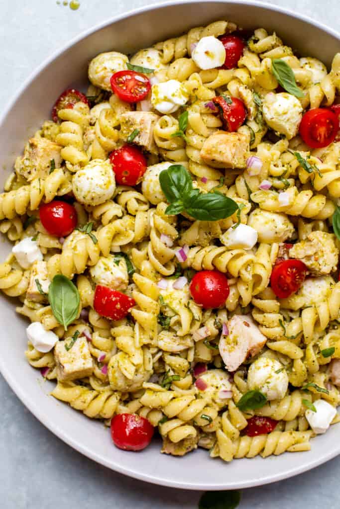 chicken pesto pasta salad