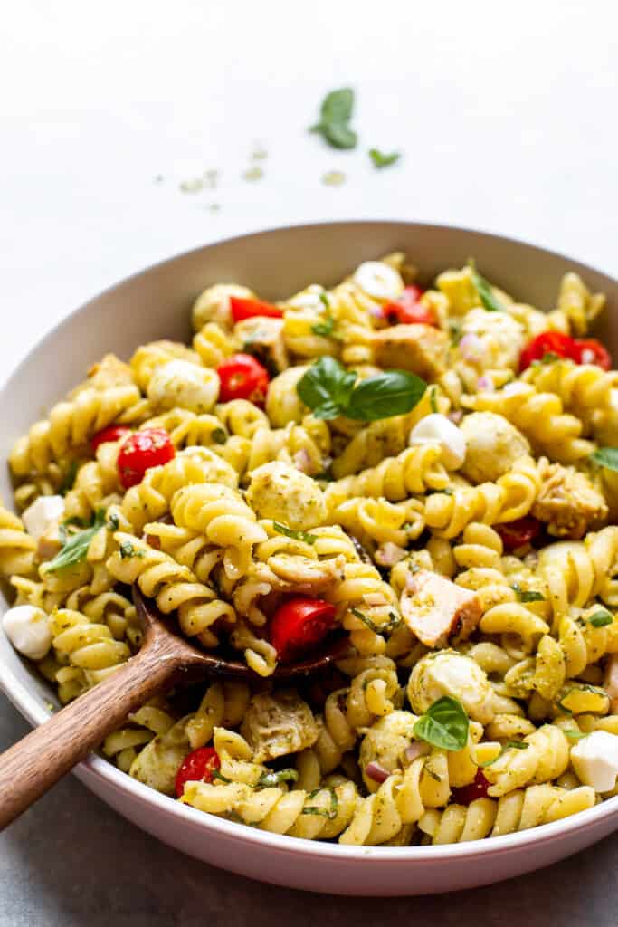 pasta pesto chicken salad