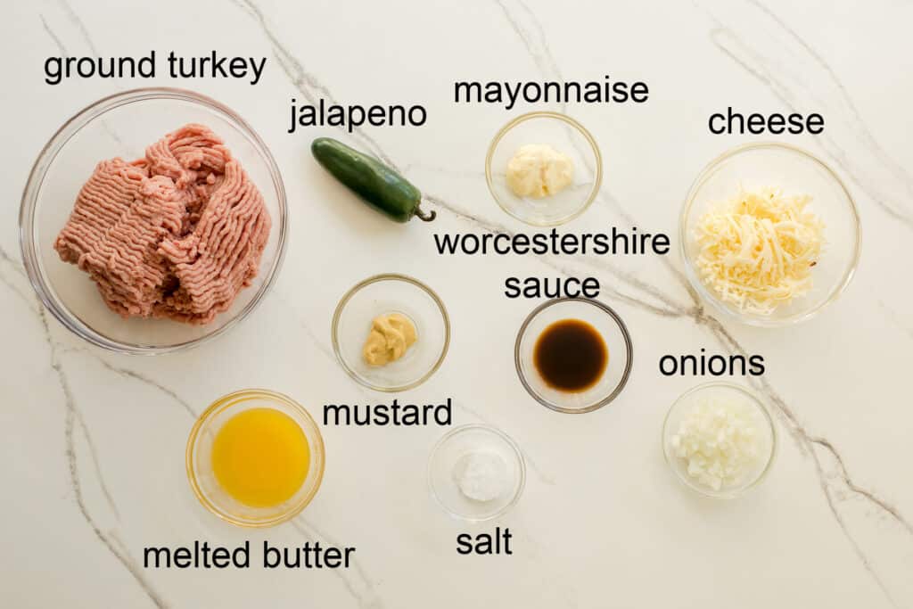ingredients for jalapeno turkey burgers