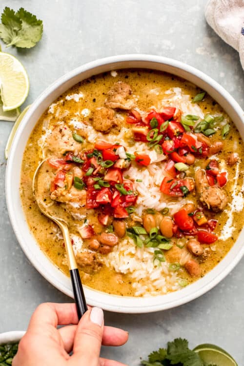 Creamy Chicken Chili with Rice Little Broken