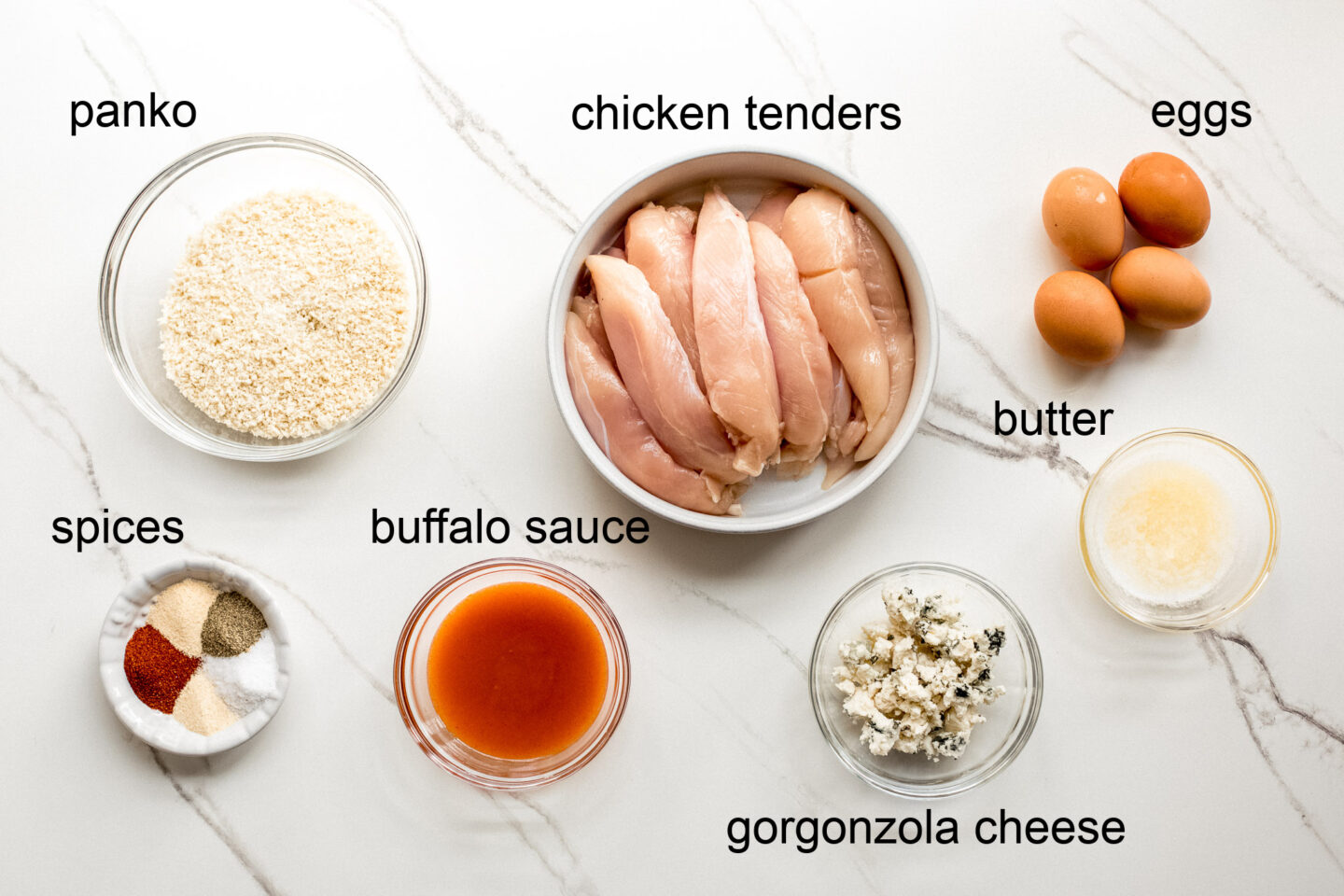 ingredients for buffalo chicken tenders