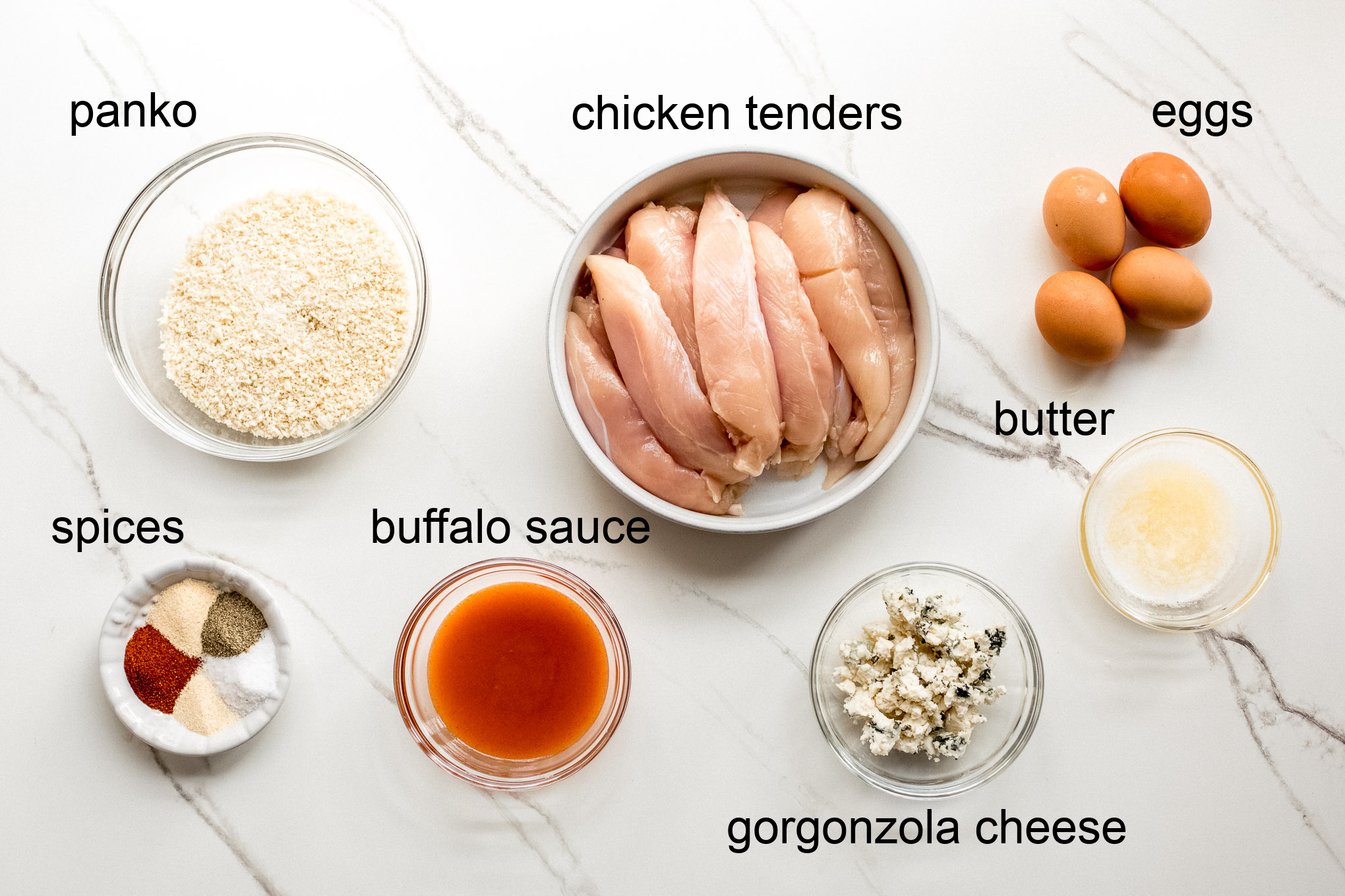 ingredients for buffalo chicken tenders