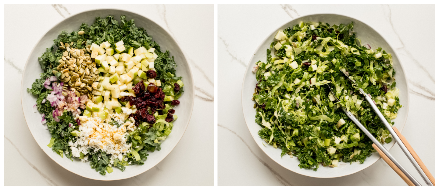 kale salad with apples
