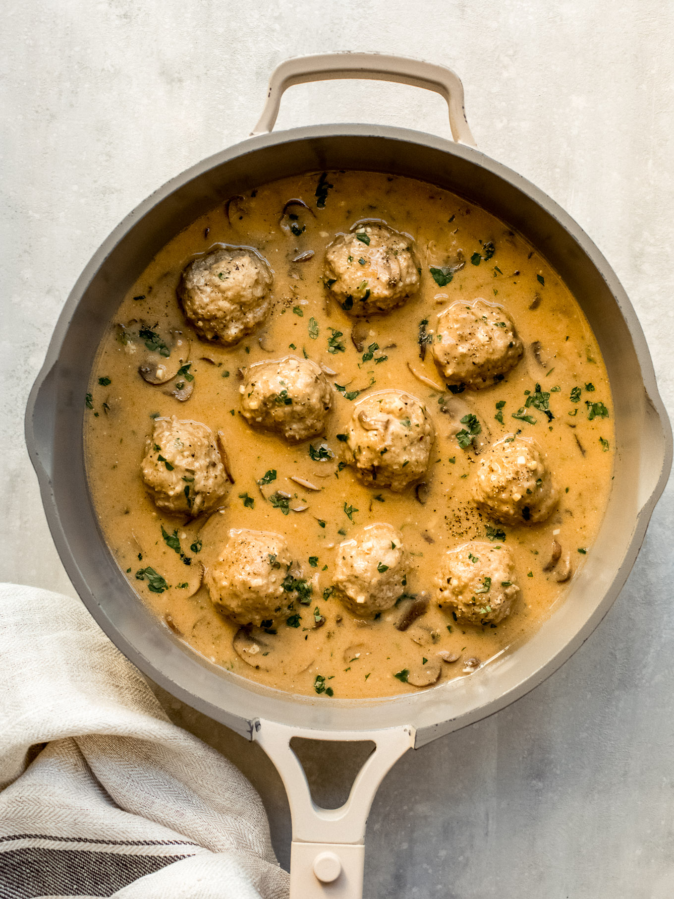 easy meatball stroganoff with chicken.