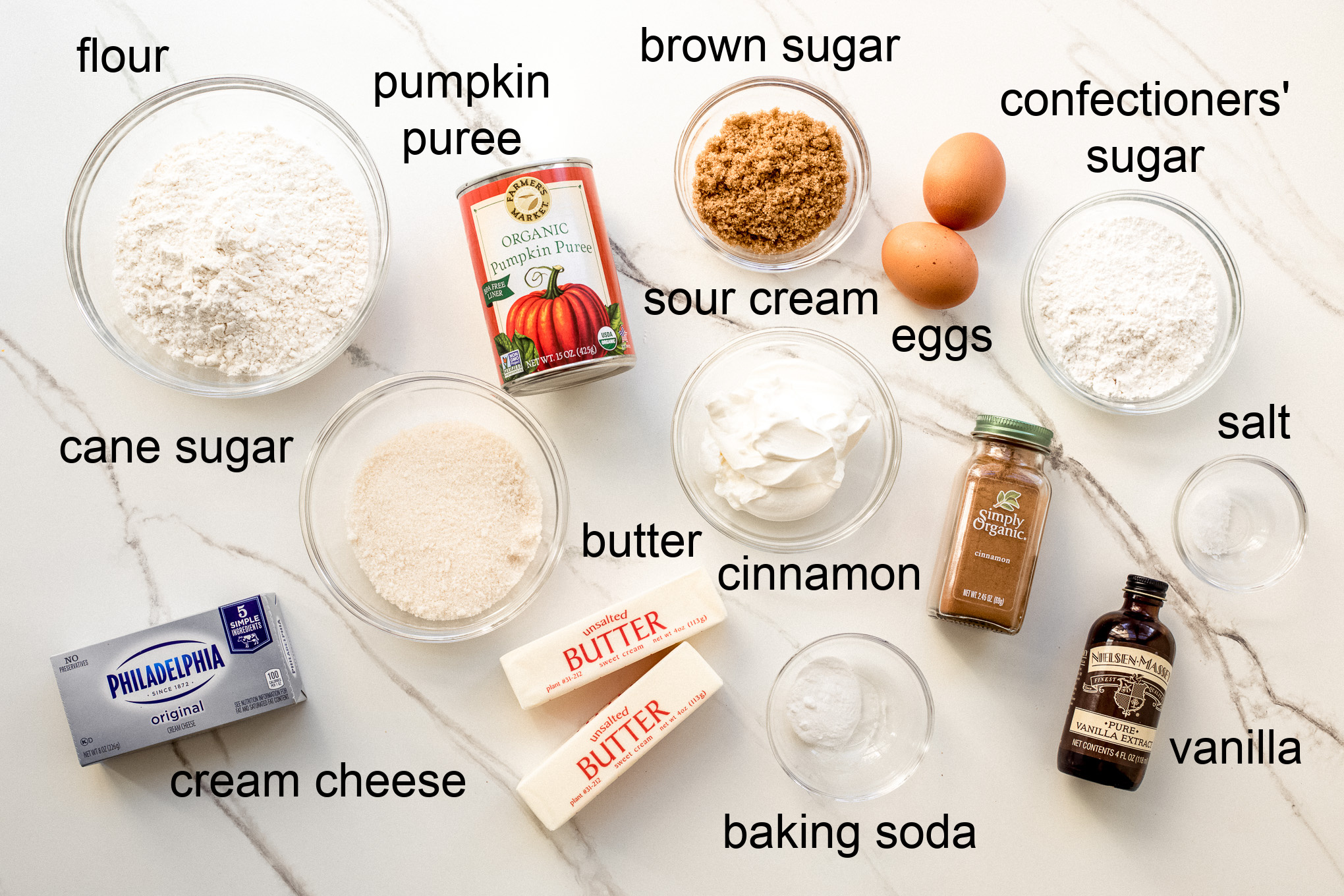 ingredients for pumpkin sheet cake recipe