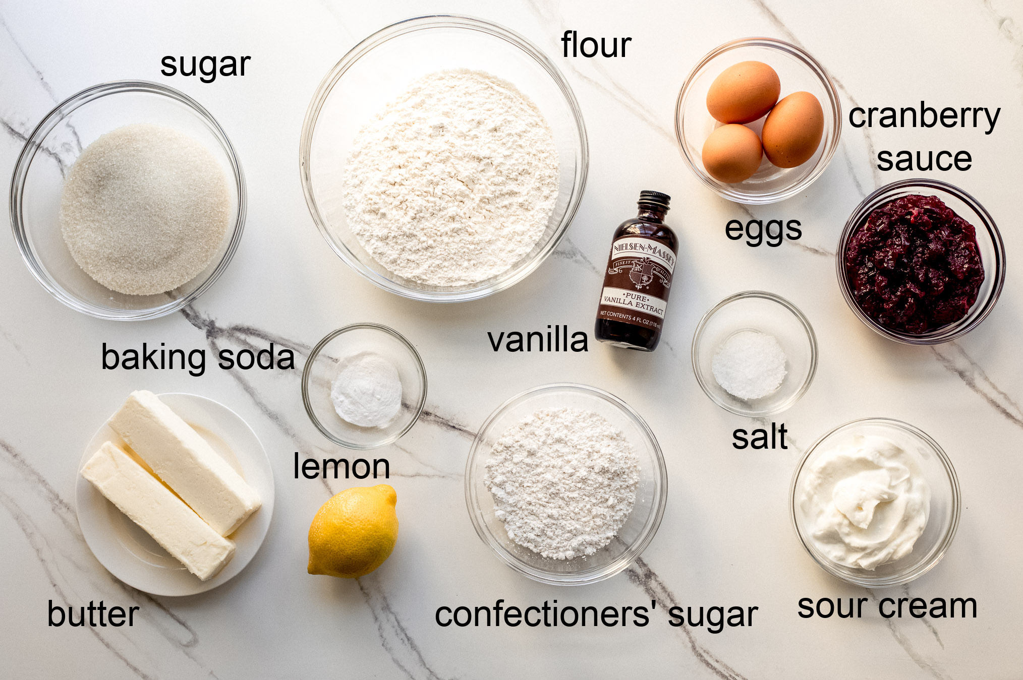 ingredients for coffee cake