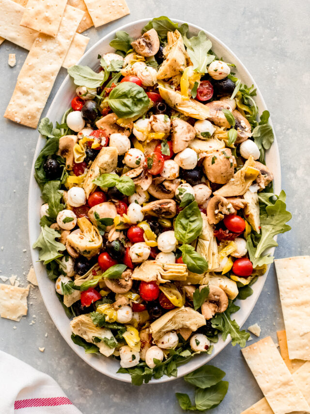 Easy Antipasto Salad Platter Little Broken