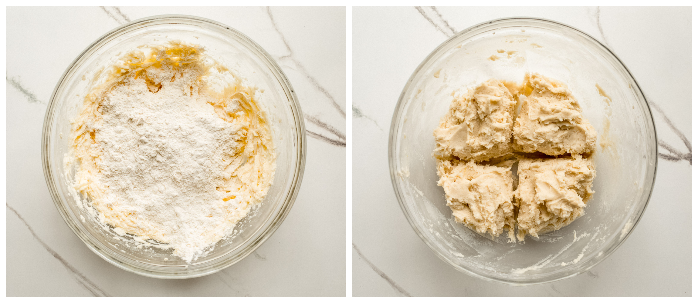 divided dough in a bowl