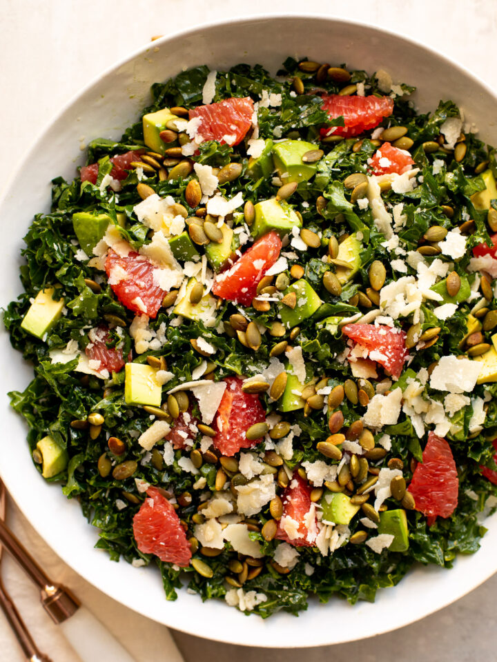 kale and grapefruit salad