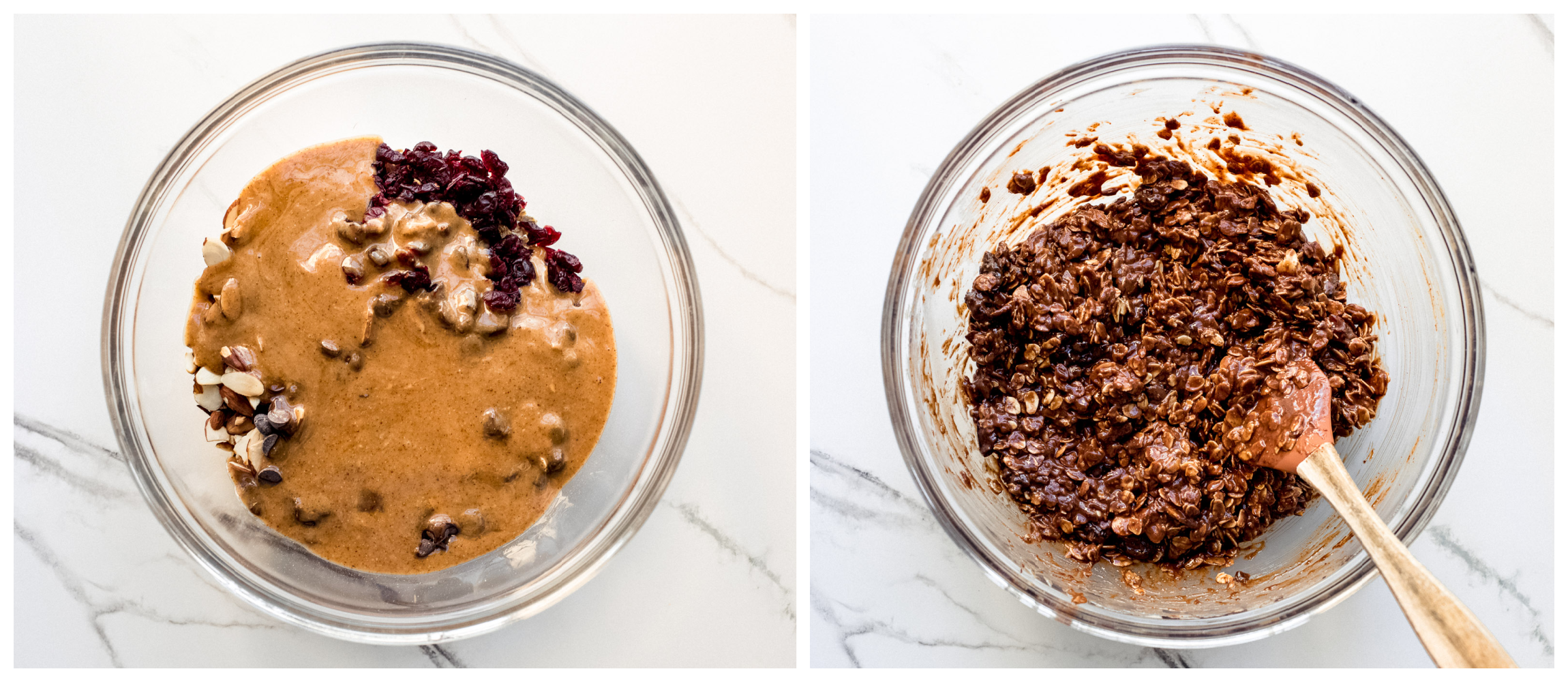 oats in a bowl with almond butter mixture