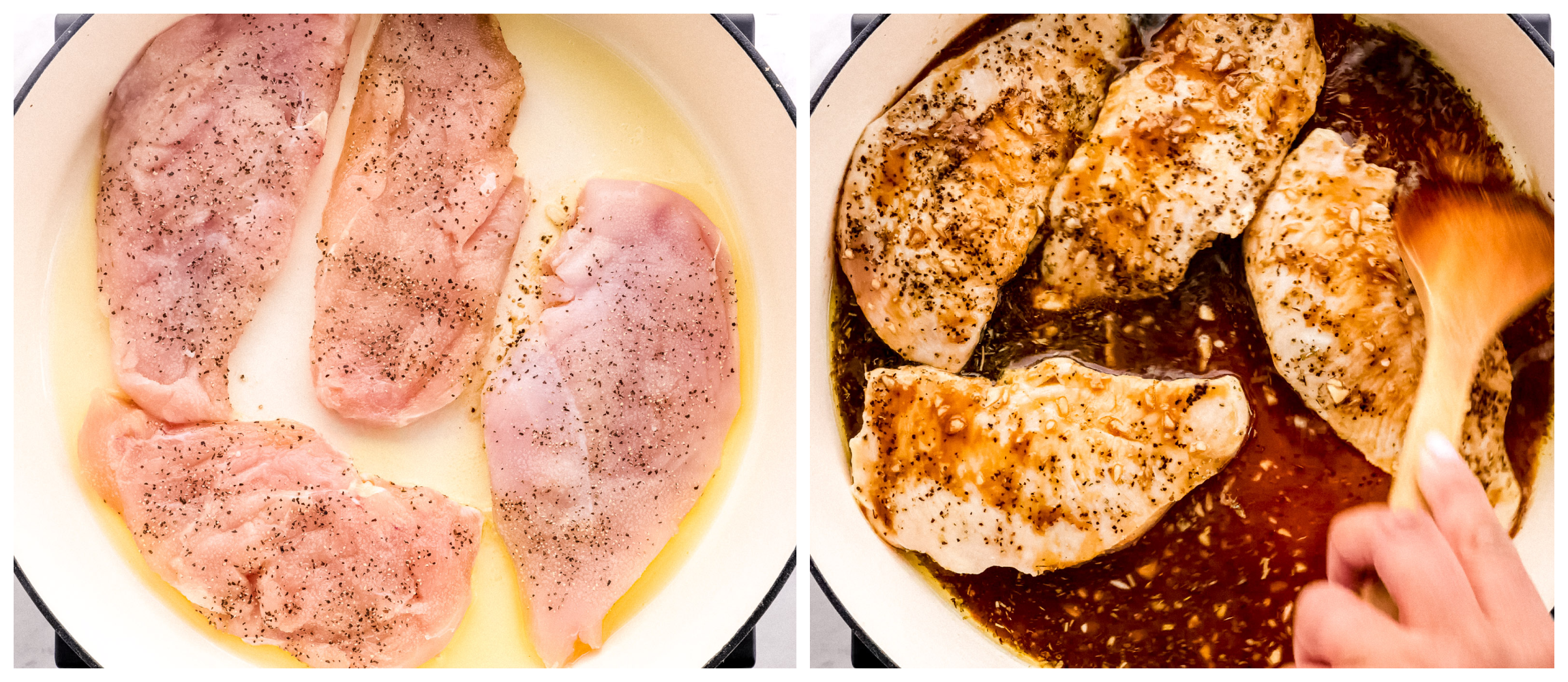 chicken breast in skillet