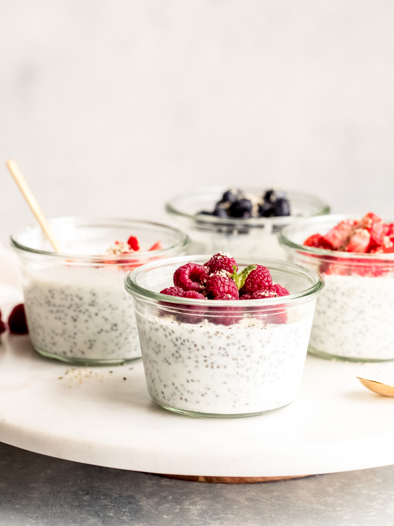 chia seed pudding with yogurt